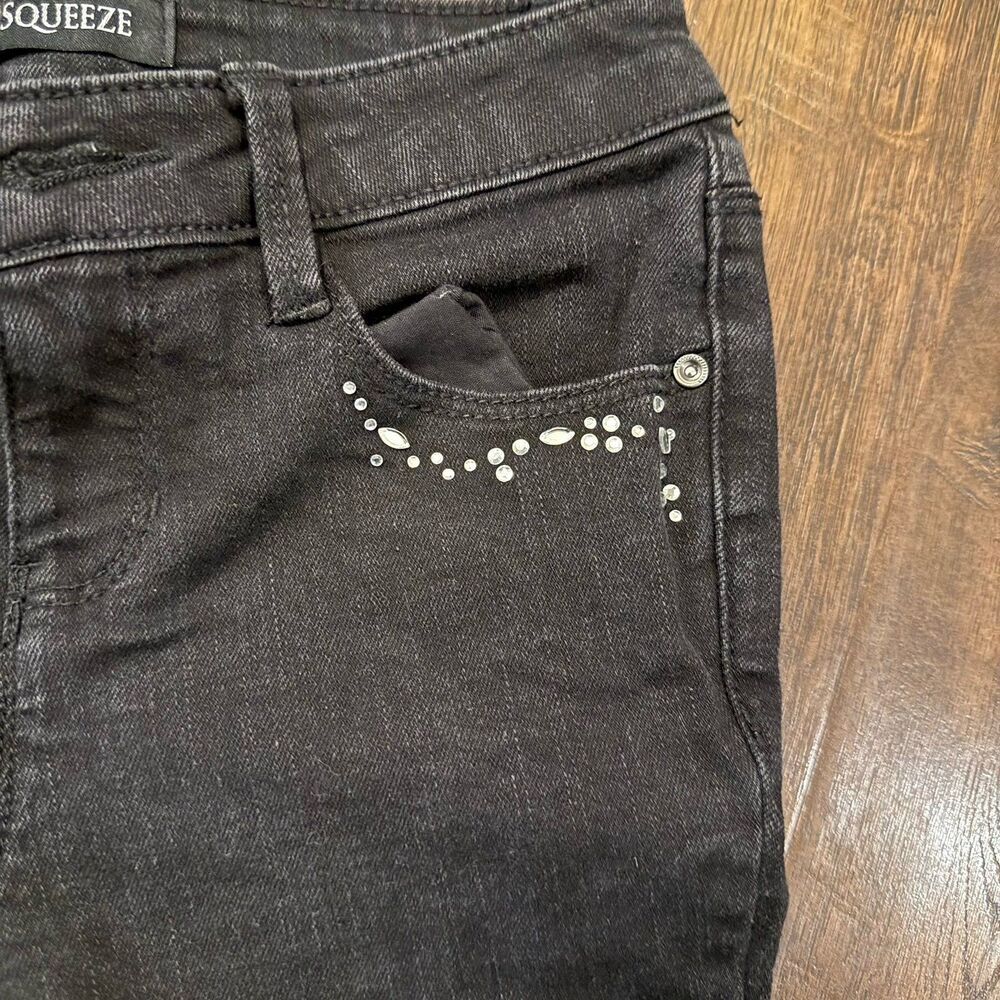 Squeeze Girls Black Flare Jeans – Size 8 - Picture 2 of 5